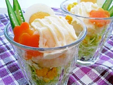 ✿ポテトサラダde野菜パフェ✿